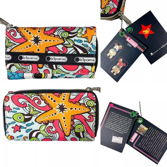 LeSportSac Tokidoki Toy2R Qee Starfish Sea Wallet Multi Compartment Simone Legno - Picture 1 of 9